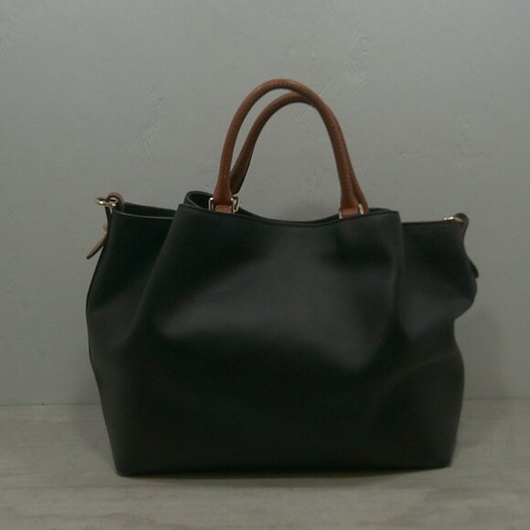 Dooney & Bourke City Barlow Large Satchel Black European Leather Purse | Bag - Picture 3 of 16